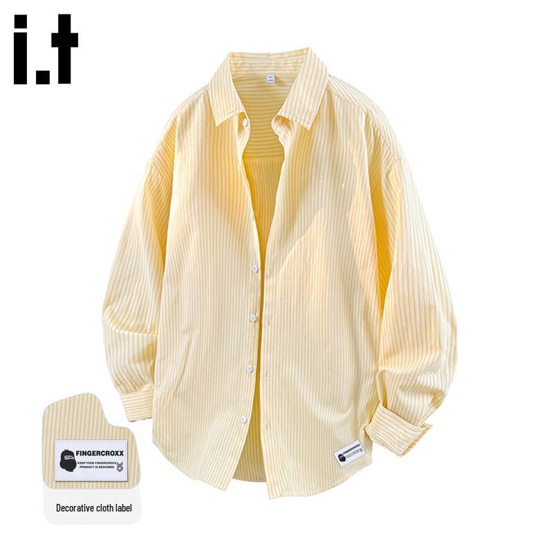 

Fingercroxx 2026 S/S Унисекс Свободная полосатая рубашка M