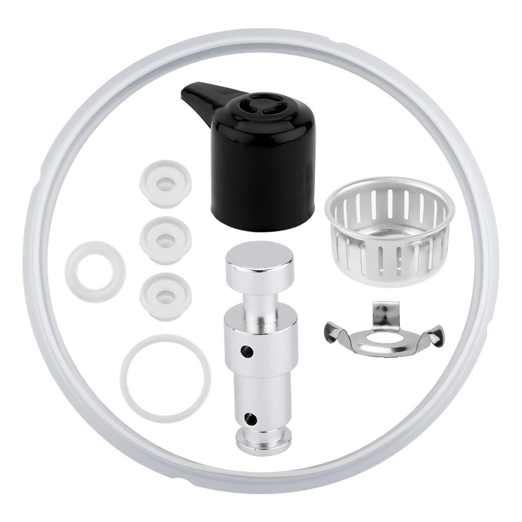Essential Pressure Cooker Replacement Parts Set Plastic Texture Sealing Rings Float Valves Suitable for 8QT Models