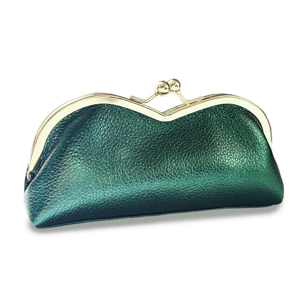 Originální kožené pouzdro na brýle pro ženy, pouzdro na mince, jednoduchá taška na sluneční brýle, přenosné pouzdro na organizér kosmetiky a tužky na obočí