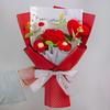 Completed Crochet Flower Bouquet Artificial Flowers Rose for Party Women's Day