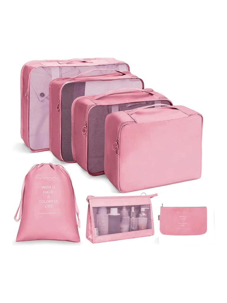 8 Pcs Set Travel Organizer Storage Bags Suitcase Packing Cubes Set Cases Portable Luggage Clothes Shoe Tidy Pouch Folding
