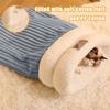 Warm Pet Sleeping Bed Cat Bed Semi-Enclosed Sleeping Bag Three-Layer Dog Bed Comfortable Sack For Cats For Camping Warming Pad