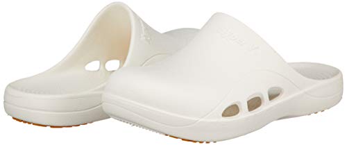 NISSHIN RUBBER Hyper V Pitatto Three Sandals for Medical and Nursing Care, White, Sizes S/M/L, M (24.5-25.0 Cm), 4E