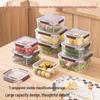 Food-Grade Transparent Storage Box: Microwave & Fridge Safe, Sealed Freshness Container with Buckle for Portioning & Household Use.