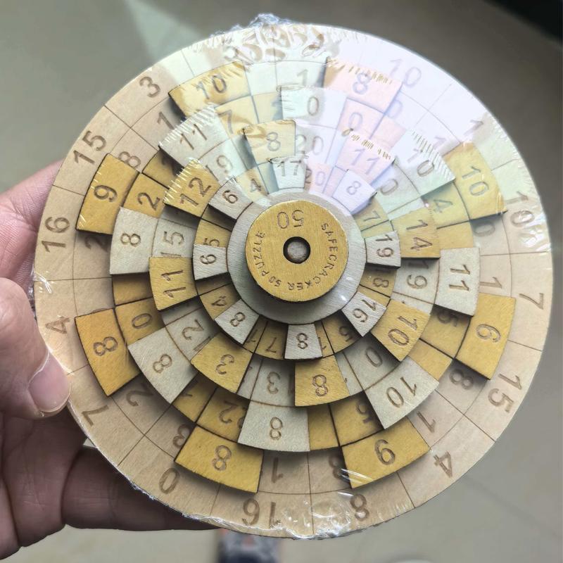Creative Turntable Number Puzzles Wooden Brain Teasers For Kids Adults Difficult Math Games Iq Test Toys Educational Gifts