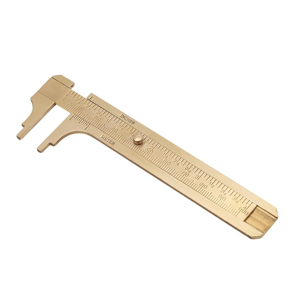 Brass Sliding Gauge Vernier Caliper Ruler Measuring Tool Double Scales Mm/inch Double Scale Vernier Caliper Vernier Caliper