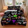 3-teilige WWE Legends Bettwäsche-Sets für alle Größen Neue 3D-bedruckte Bettdecke Bettbezug Kissenbezug Schlafzimmerdekoration