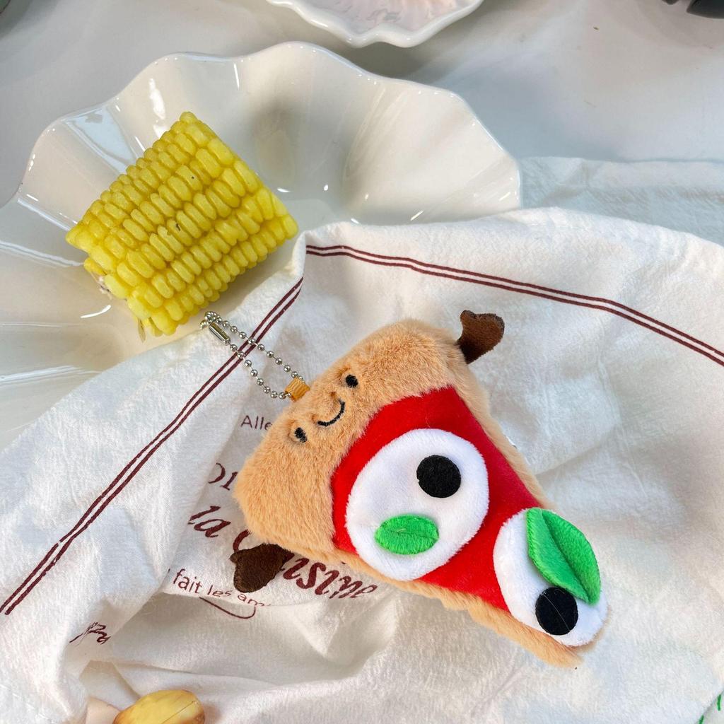 Roztomilý Kreslený Hamburger a Hranolky Plyšový Batoh Přívěsek na Klíče Panenka