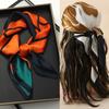 Luxus Márka Selyem Négyzetes Sál Női Macska Nyak Hajkötő Szalag Strand Hidzsáb Kendő Fej Fejpánt Bandana Női Foulard 70cm