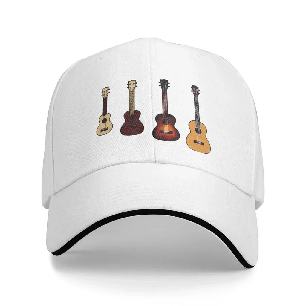 Ukulele gewaschen Unisex Baseballkappe Trucker Snapback Cowboykappen Dad Hat Golfhüte