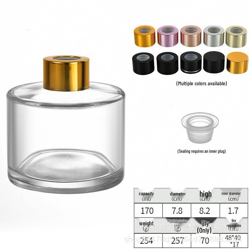Transparent Square Glass Aroma Diffuser Bottle for Essential Oils and Perfumes