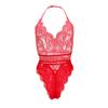 Women's Sexy Lingerie Lace Lace Deep V Open Back Lace-up One-piece Underwear