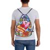 Custom K-Kirbys Drawstring Bags Women Men Portable Sports Gym Sackpack Cartoon Shopping Backpacks