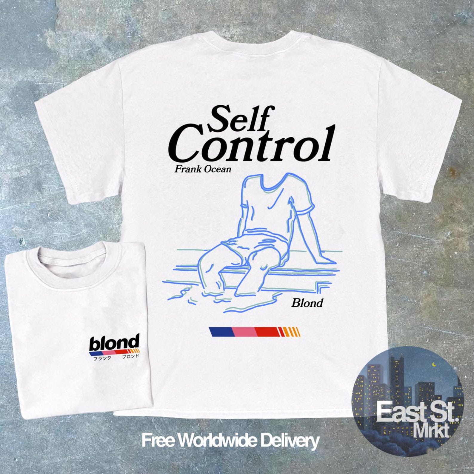 Frank Ocean Self Control Graphic Tee - Blond Album Inspired S