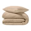 Housse couette + 2 taies 220 x 240 cm Bouclette sable