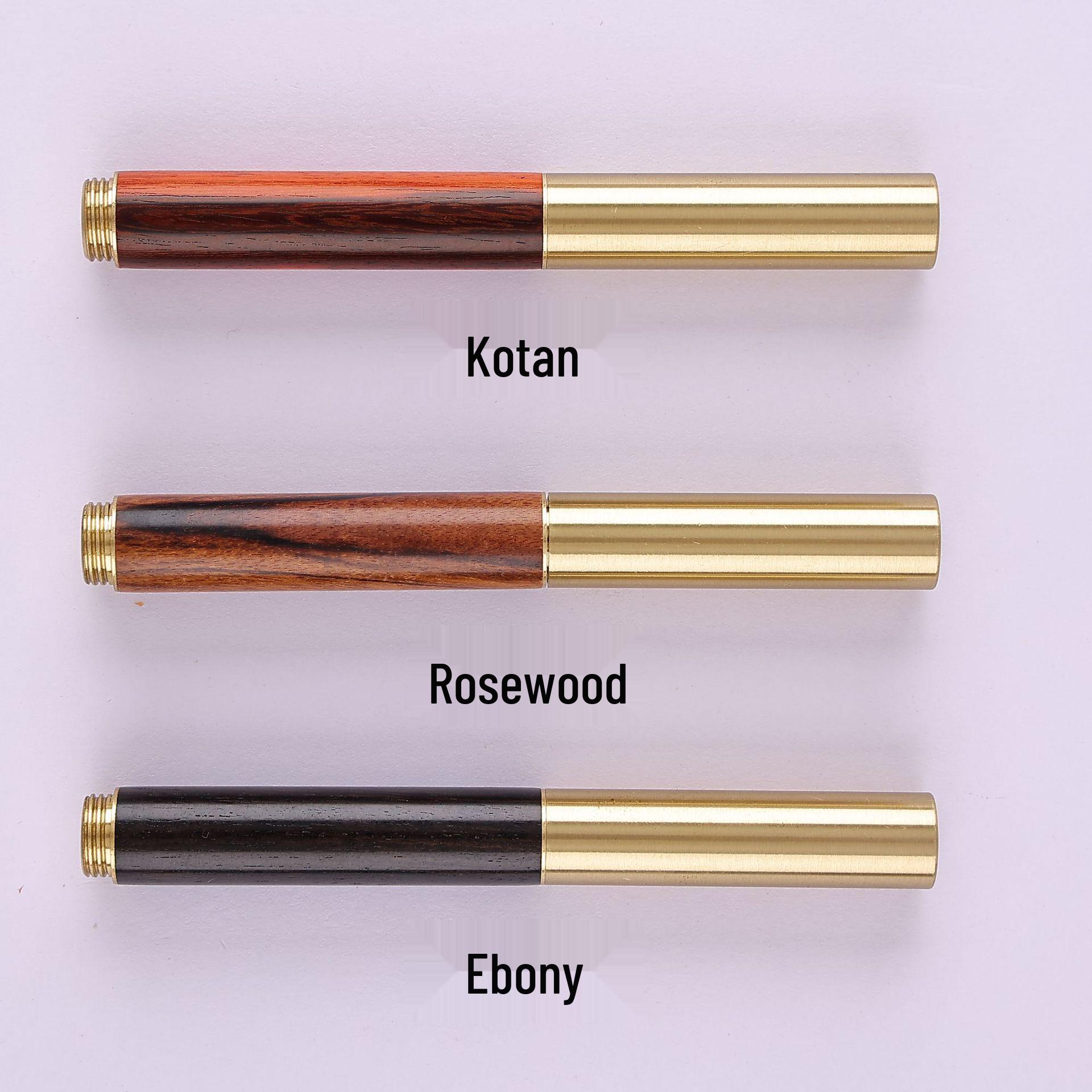 Retro Brass & Sandalwood Pocket Fountain Pen Set – Signature Calligraphy and Business Office Gift. Fountain Pen (Excludes Converter)