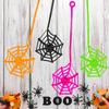 12pcs Sticky Spider Web Party Favor Bags, Halloween Party Favors, Birthday Gifts, Classroom Prize Bags, Assorted Colors