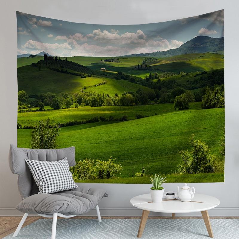 

Настенный гобелен Пейзаж Подвесная фоновая ткань Украшение комнаты Современная вечеринка Style F,75*90cm/29.53*35.43in