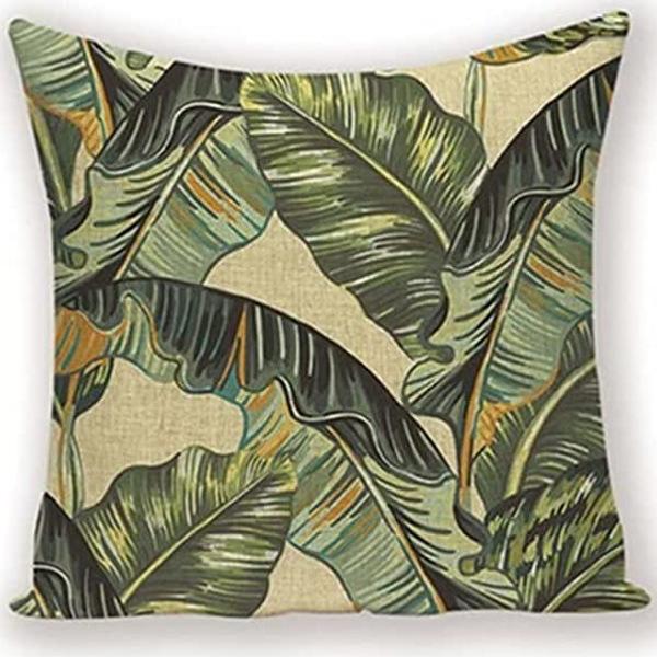 New Nordic Green Plant Printed Pillow Case Sofa Pillow Leaf Series Decorative Pillow Linen