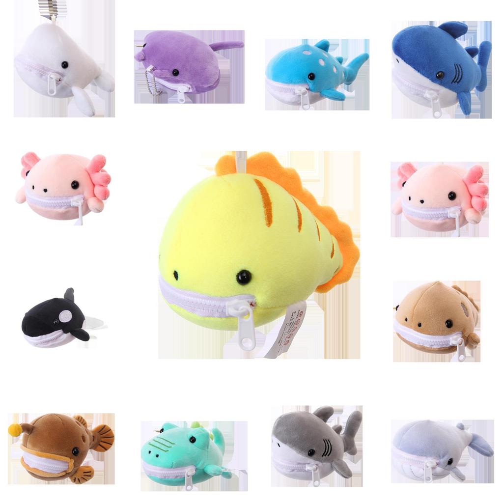 Marine Animals Beluga Whales Sharks Salamanders Plush Toy With Pp Cotton Filling For Kids Bedroom Decor