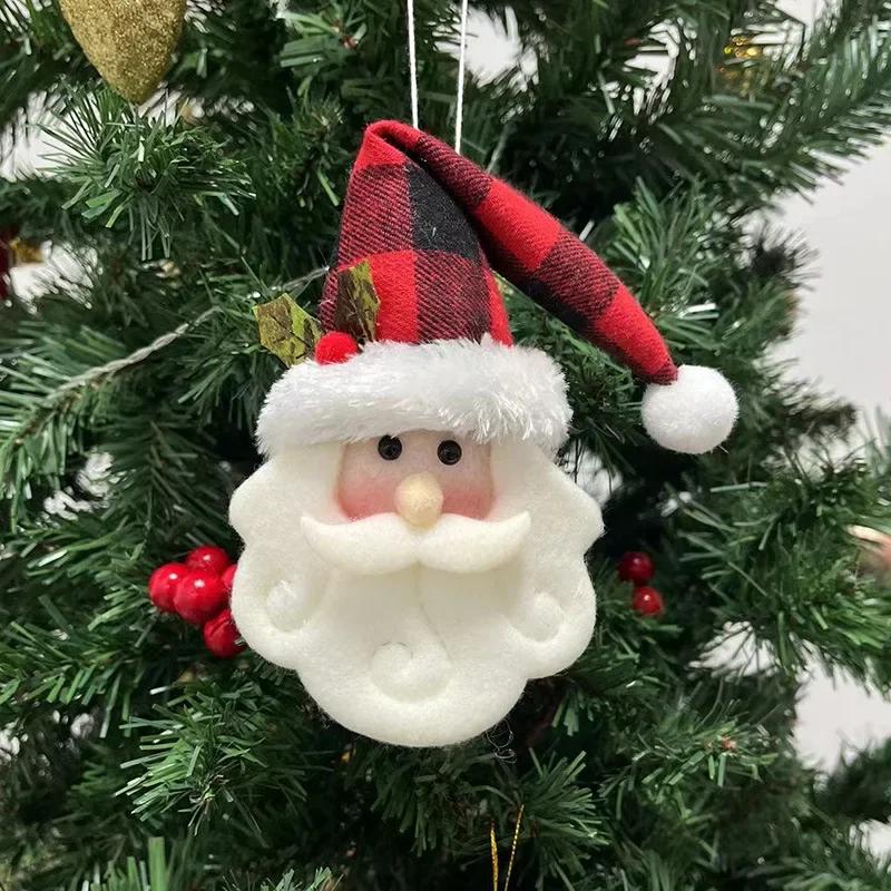 Christmas Tree Decoration Knitted Fabric Doll Elderly Pendant for Holiday Scene Layout and Festive Decor