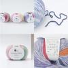 5 balls of raw wool yarn, Cashmere Baby Print, medium weight, 40g (116m), 50% acrylic, 50% nylon, microfiber, 103. Green