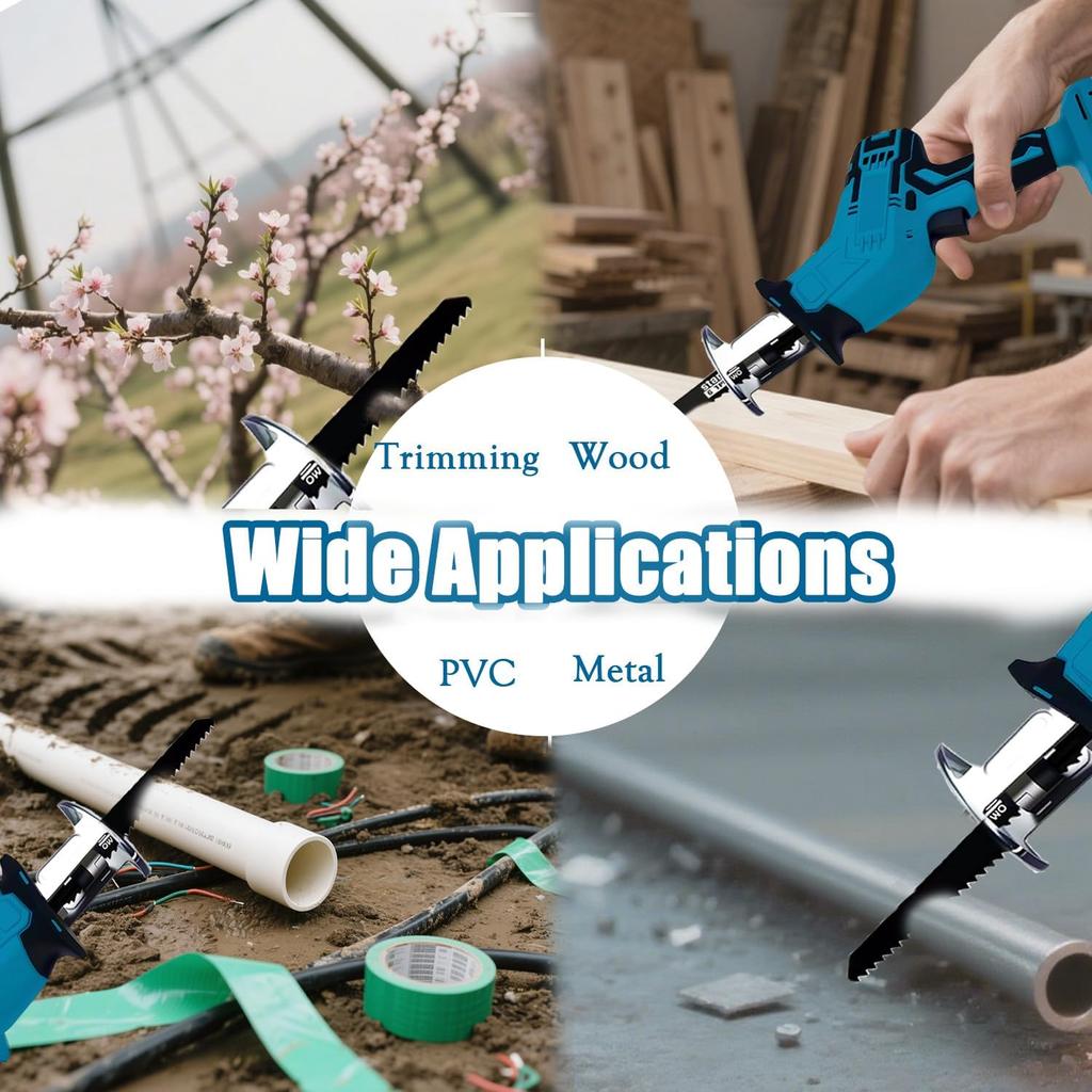 Electric Reciprocating Saw Electric Horse Knife Small Handheld Outdoor Cutting Saw Fit for Makita18V Battery