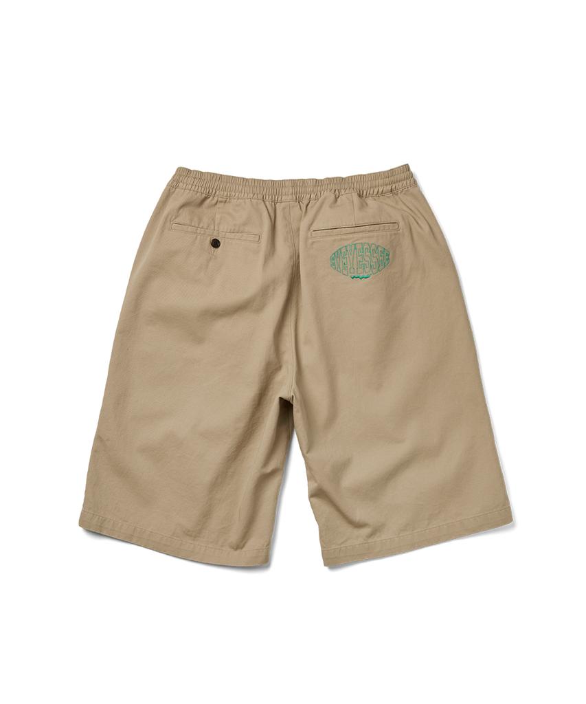 YESEYESEE C Logo Wide Shorts Beige