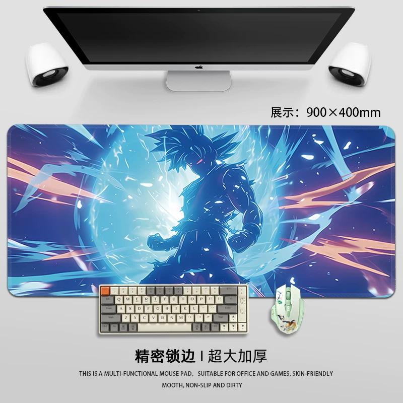 Men Boys Mouse Pad Cartoon Anime Dragon Ball Leather Mouse Pad Son Goku High Definition PrintingPad Large Game Mouse Pad Laptop Keyboard Pad
