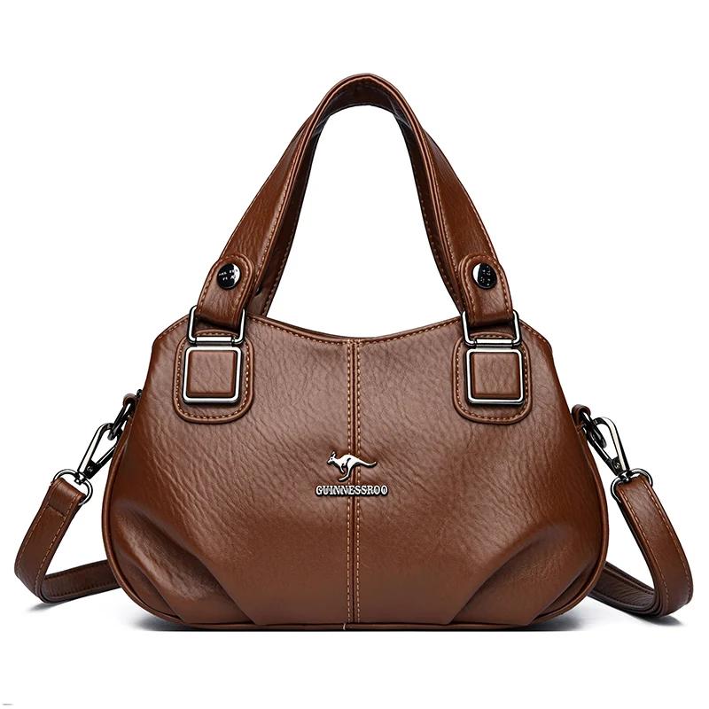 Fashion Women New Shoulder Crossbody Bags Ladies Brand Designer Handbag Female Large Capacity Solid Color Leather Messenger Bags