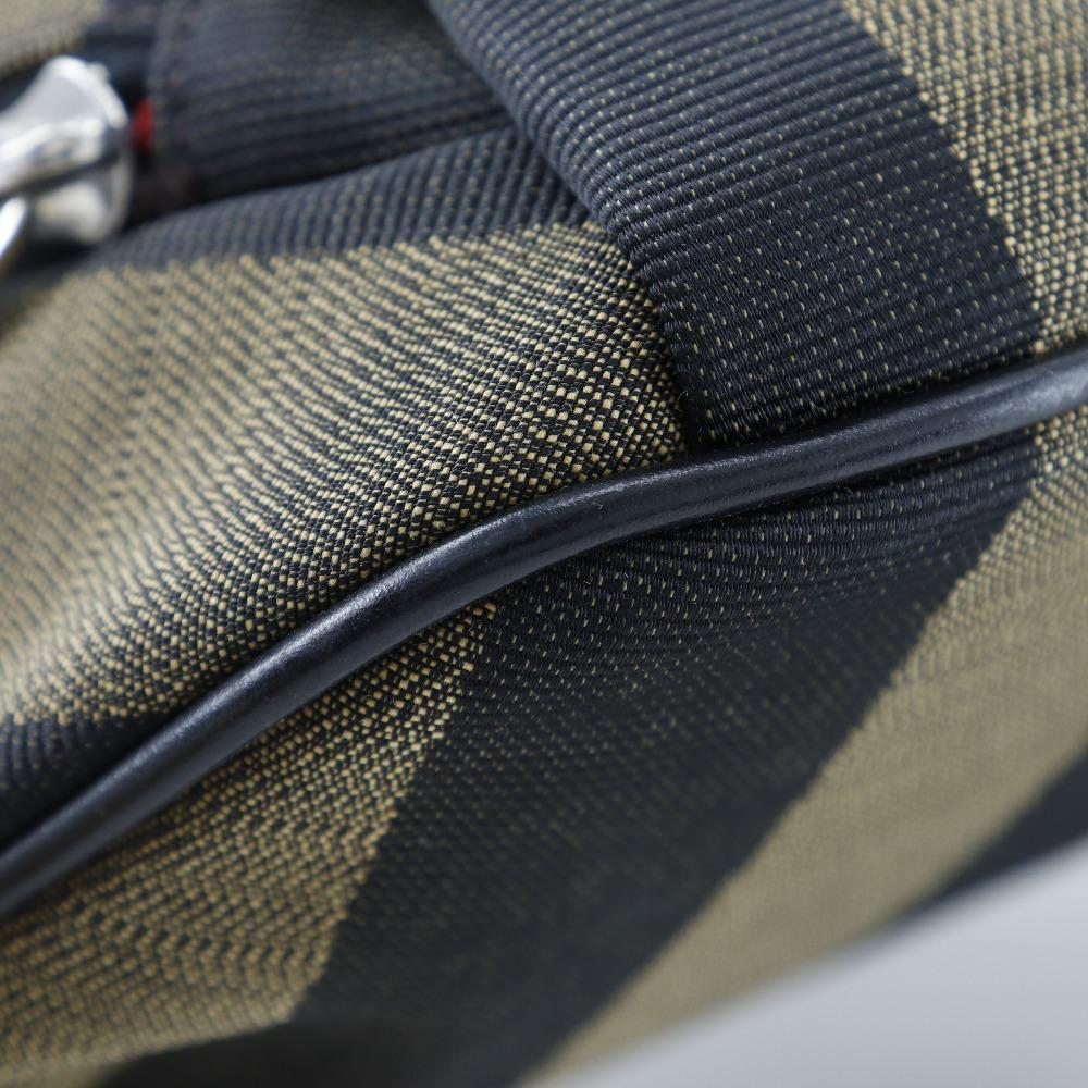 FENDI Pecan Stripe Waist bag 7VA446 body bag Brown Nylon canvas unisex Used