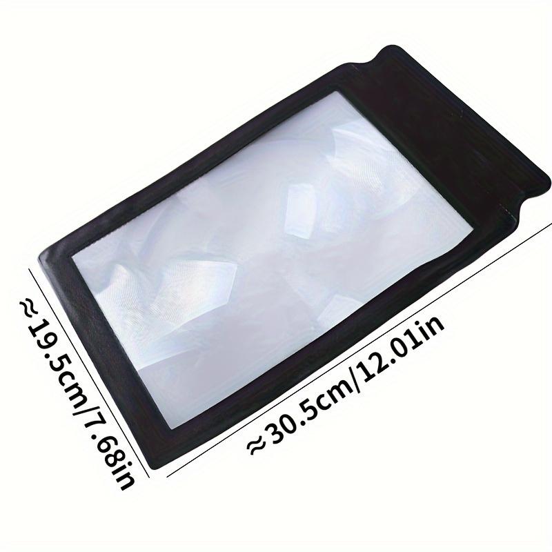 A4 Full Page Magnifying Glass No Battery Needed Portable Magnifier with Large Viewing Area for Reading, Crafting, Medical Charts for Elderly