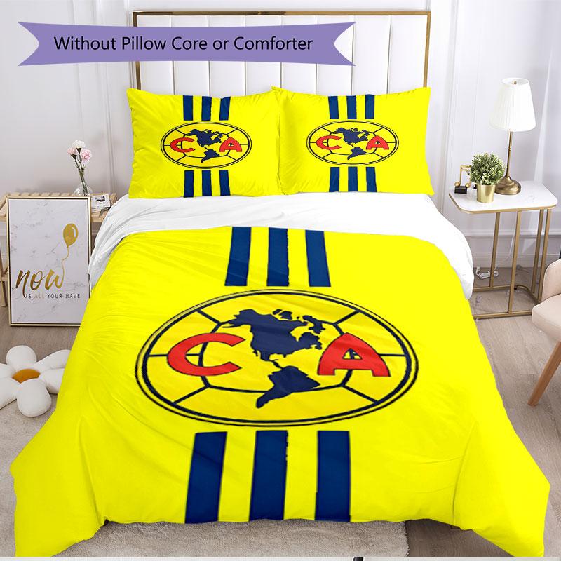 3pcs Duvet Cover Set (1*Duvet Cover + 2*Pillowcase, Without Core), Club America Print Soft All‑Season Bedding Set, Home Bedroom Decor Gift