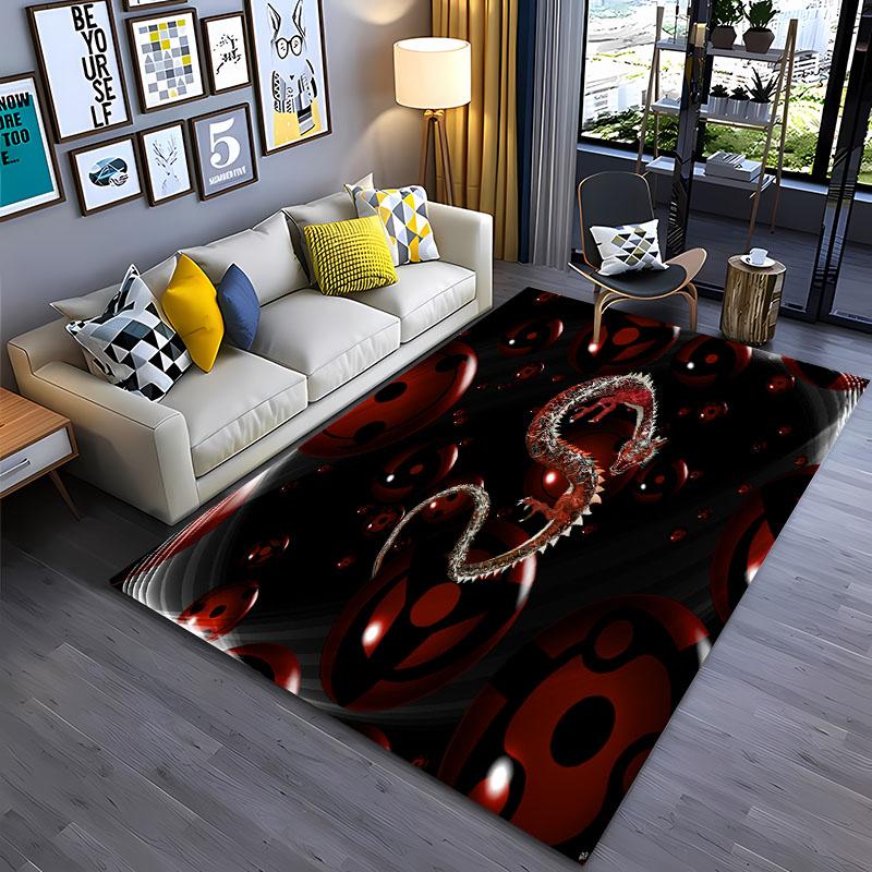 Alfombra grande con diseño de dragón de dibujos animados en 3D, alfombras para decoración de sala de estar y dormitorio, alfombrilla antideslizante para baño y cocina, regalo