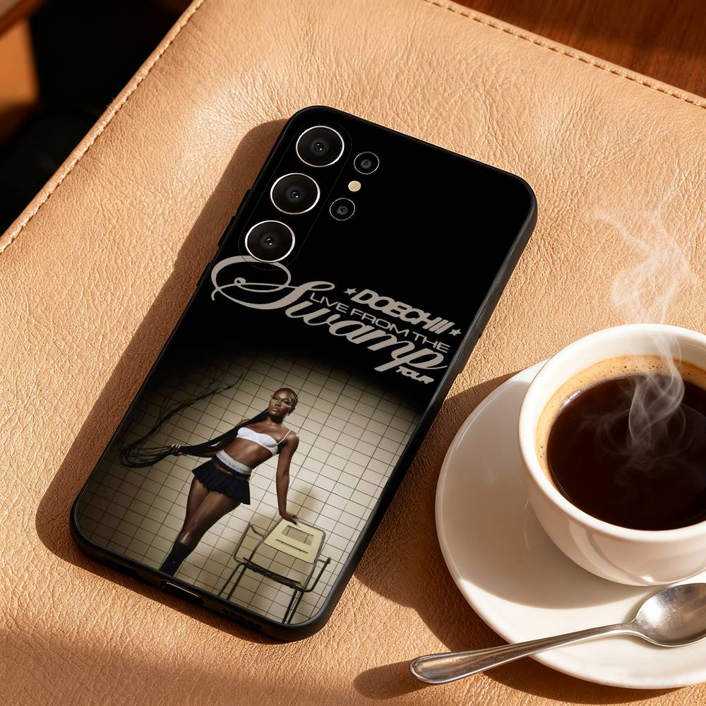 Rapper D-Doechii Phone Case For Samsung S26,S25,24,23,22,30,21,10,9,Ultra,Plus,Lite,FE Soft Black Case