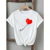 Love Heart Cute 90s Tee Clothing Printing T-Shirt Wounisex Lady Tshirts Short Sleeve Printed Fashion Casual Graphic T Top