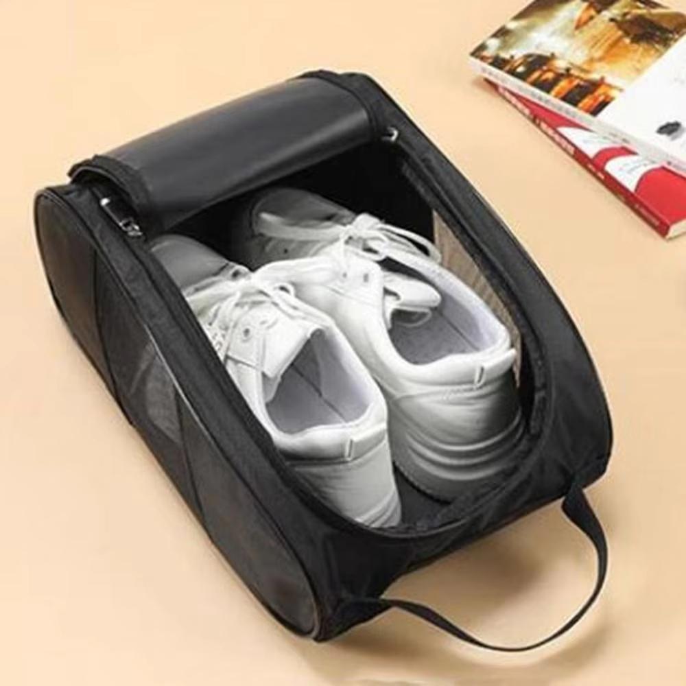 1pc Portable Sneaker Storage Bag Oxford Grid Breathable Dustproof Golf Shoe Bag Outdoor Business Trip Shoes Bag Shoe Organizer