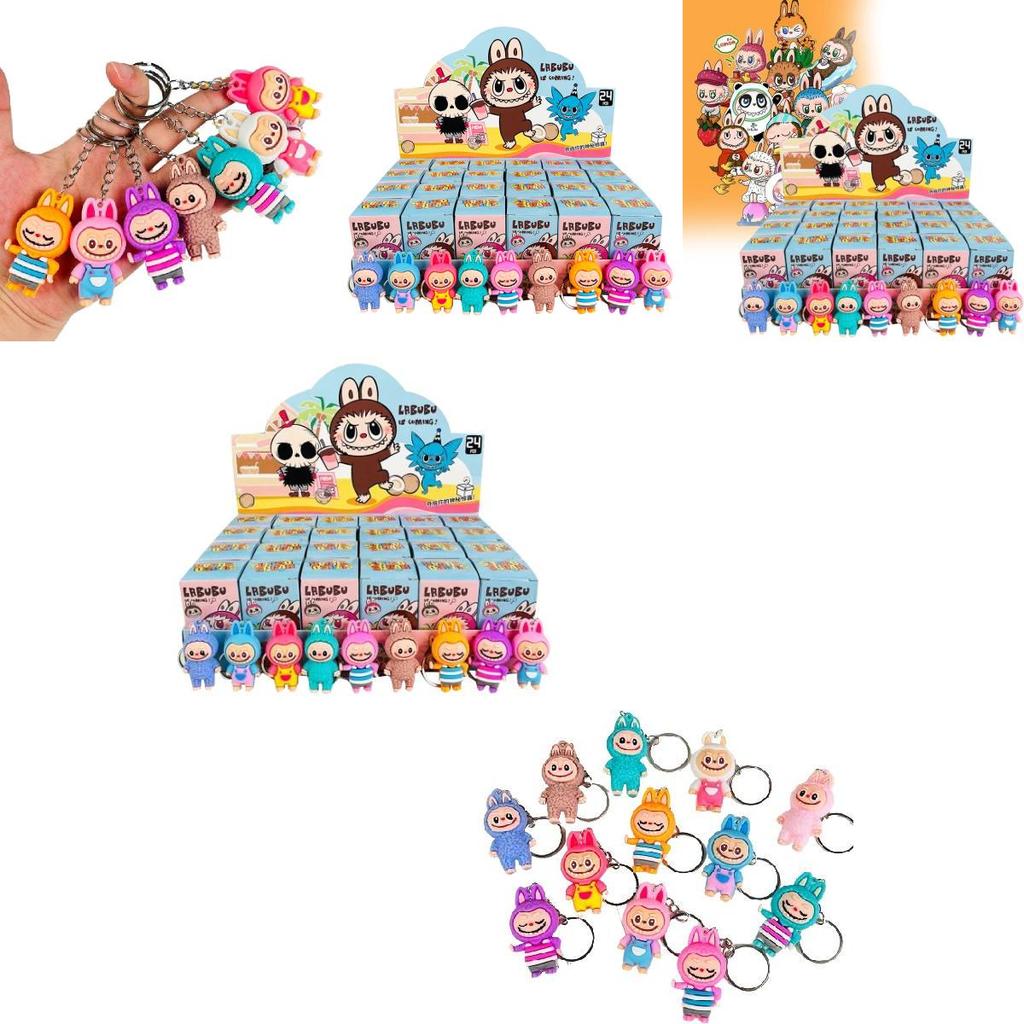Adorable Pvc Cartoon Labubu Keychain Blind Box Collectible For All Ages