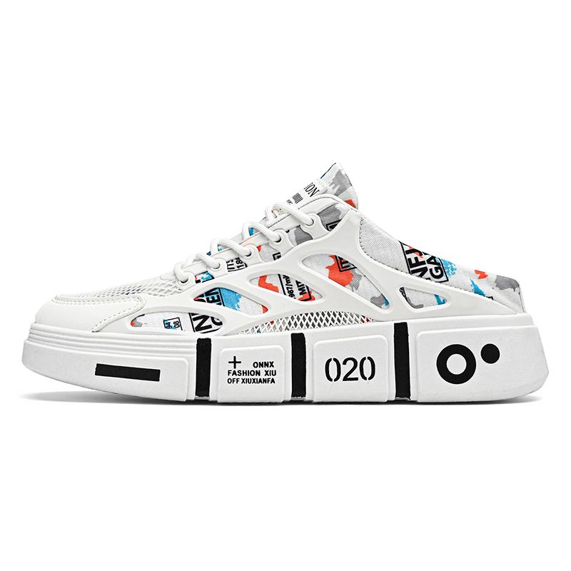 

Модные новые стильные лаконичные мужские сандалии без застежек, прочные, дизайнерские мужские летние классические туфли, мужские уличные нескользящие тапочки, пляжная обувь 44 небесно-голубой