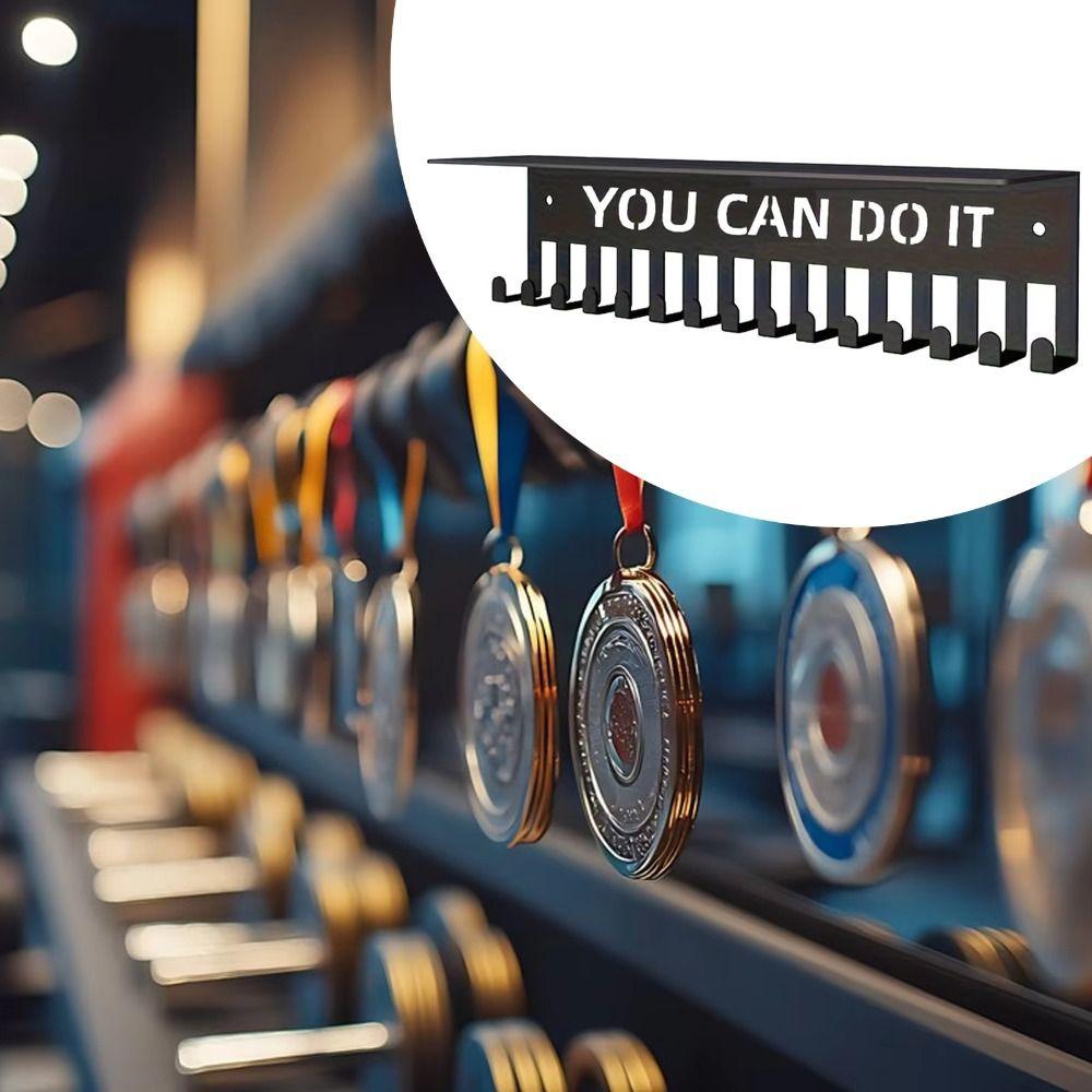 Wall Mounted Medal Hanger Holder Large Capacity Ribbons Medal Display Soccer Karate