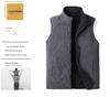 Men's Double-Sided Polar Fleece Vest - Autumn/Winter Outdoor Sleeveless Jacket for Middle-Aged and Elderly
