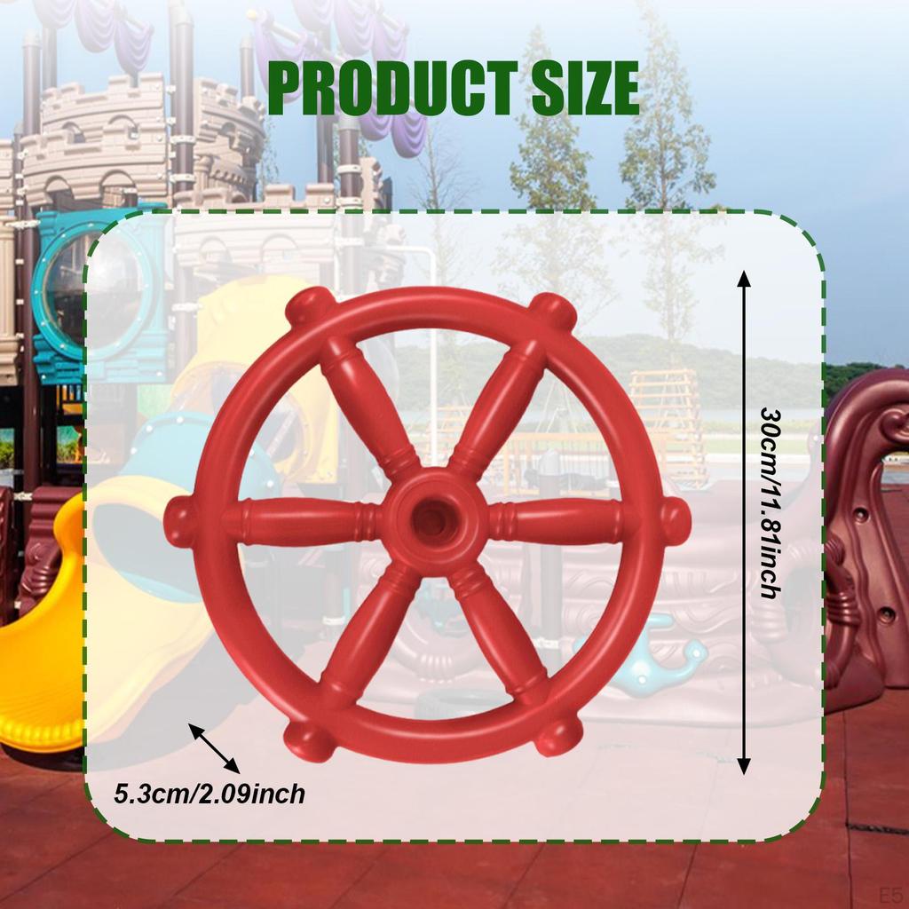 Pirate Ship Wheel Toy Gym Steering Playground Accessories for Tree House Play Outdoor