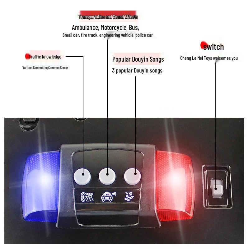 Cheng Le Mei Toy Police Car Garage and Storage Box Simulation Set