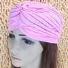 Solid Color Elastic Head Wraps Indian Women Headbands Muslim Hat Headscarf Muslim Cap Turban Hats