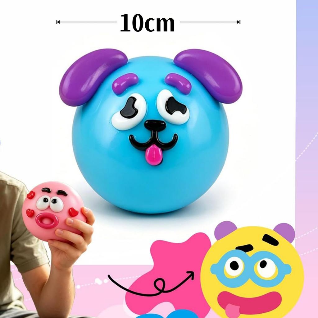 Squishy Fidget Squeeze Toys Dog Face Swap Soft Moldable Cute Slow Rising Relaxing Sensory Home Office Play Adults Creative Gifts