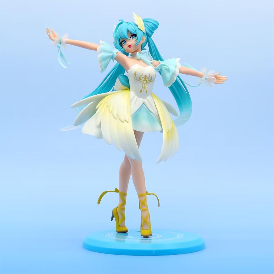 New Noble and Elegant Swan Ballet Hatsune Miku Pvc Character Model Ornament Animation Collector Statue Desktop Decoration