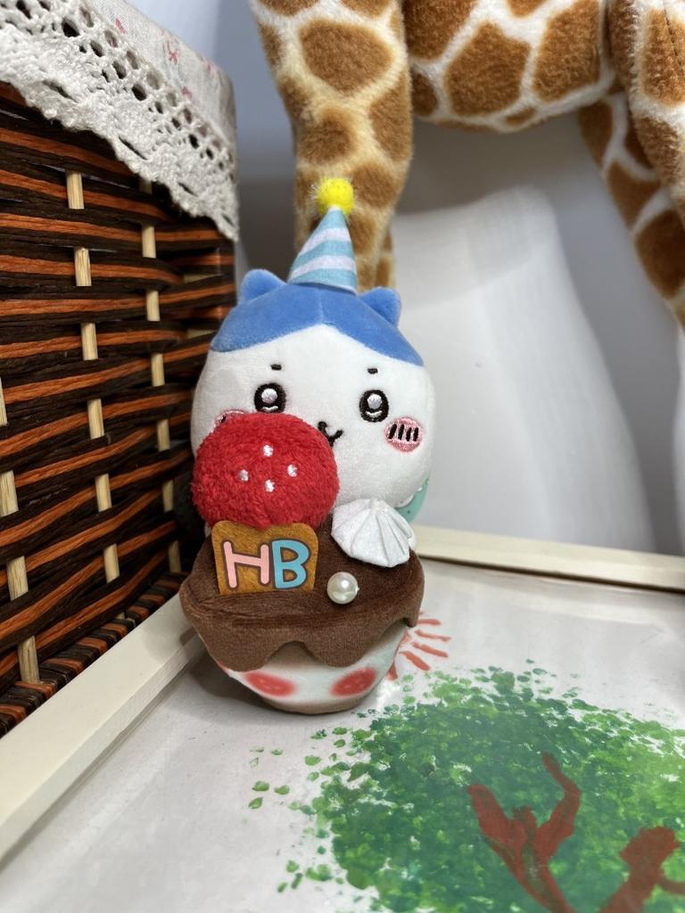 Chiikawa Themed Plush Toy Cake Decoration Cartoon Doll Keychain Pendant Backpack
