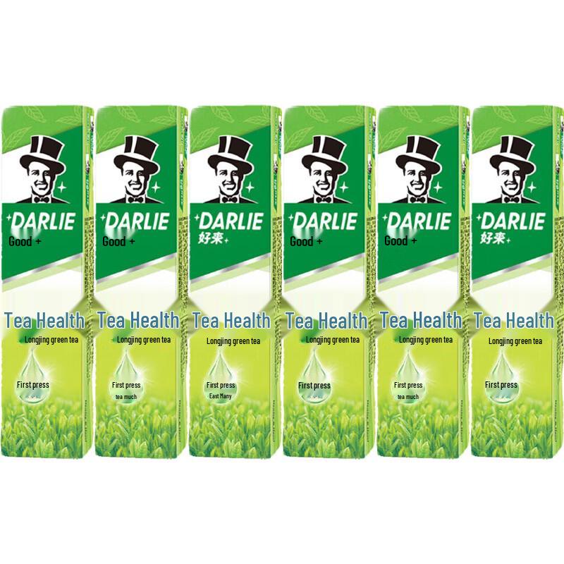 Darlie Tea Fresh Longjing Green Tea Toothpaste 6-Pack with Tissues