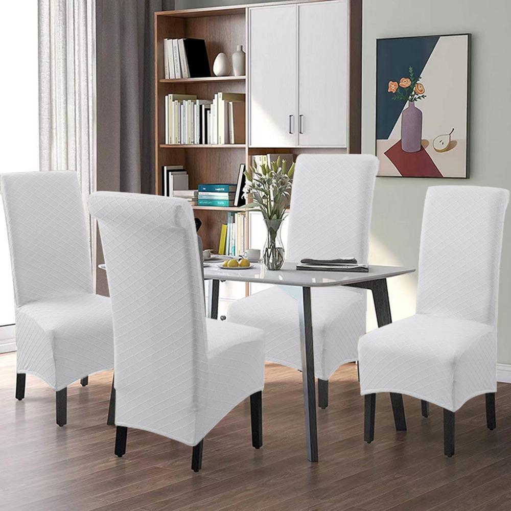 

Waterproof Diamond Jacquard Elastic Chair Covers Bulk Stretchable Banquet Hotel Chair Slipcovers 1pc