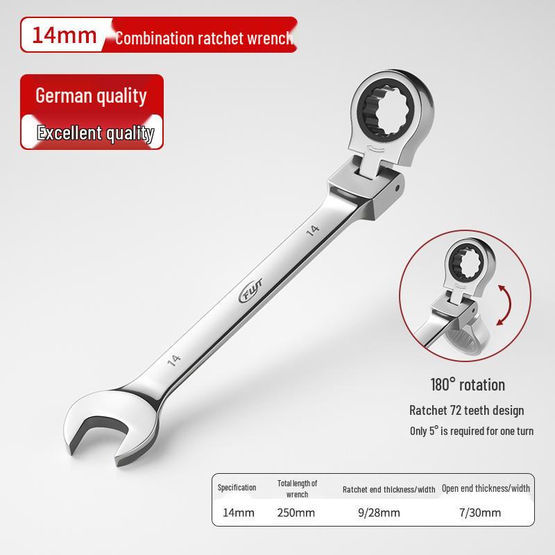 Reversible Double Head Ratchet Wrench Set for Automotive Repair